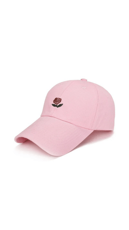 Cap embroidered Rose flower