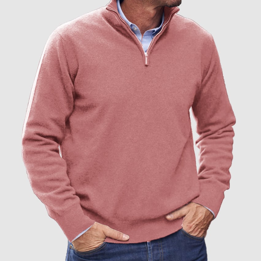 Men's Cashmere Zipper Basic Sweater (Buy 2 Free Shipping)