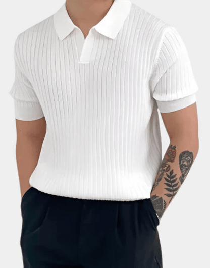 Ribbed Cotton Polo