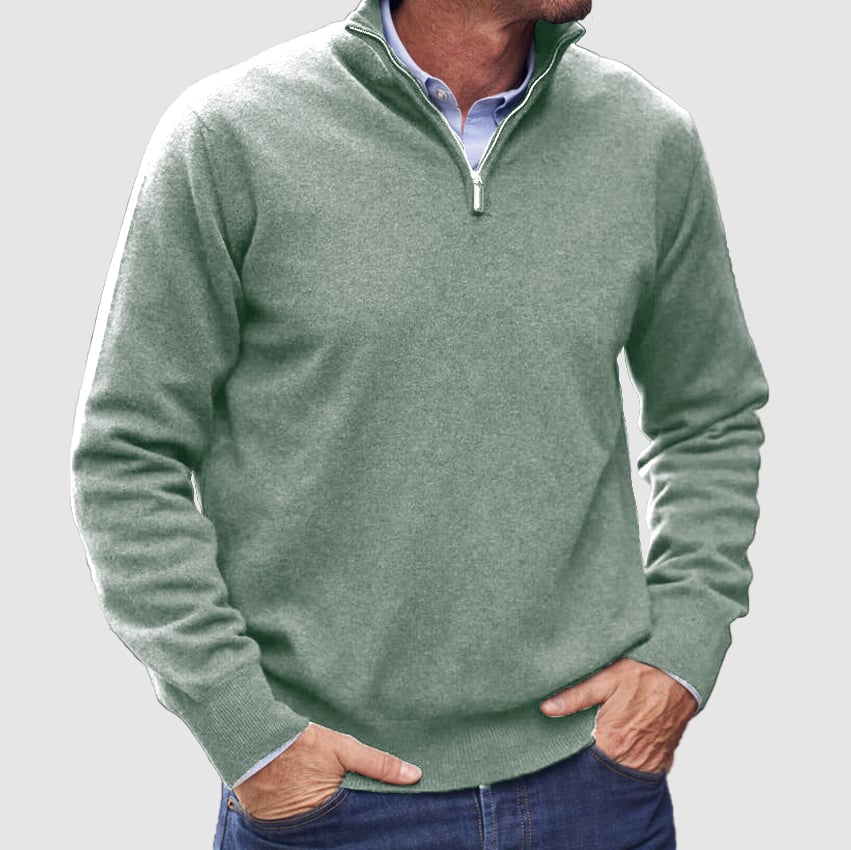 Men's Cashmere Zipper Basic Sweater (Buy 2 Free Shipping)